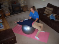 Using equipment like exercie balls can help facilitate your wellbeing